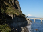 大崩の廃洞門と富士
