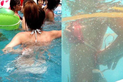 【エロ画像】普通の水着でも女性器ってポロリしちゃうんだね 43枚 No.20