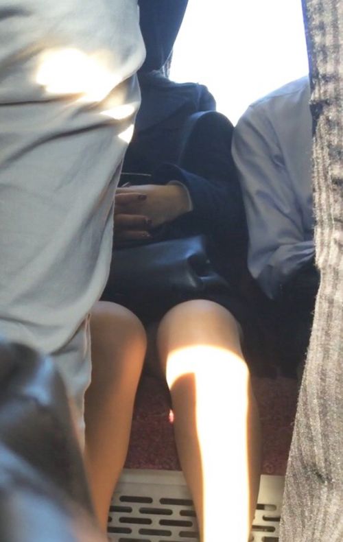【エロ画像】電車内でスーツ姿なOLのデルタゾーンパンチラを激写盗撮！ 36枚 No.6